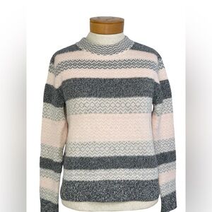 CLUB MONACO Sz Small Cashmere Sweater, Fair Isle Pattern